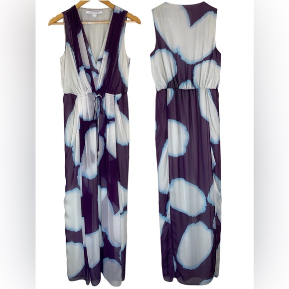 Diane Von Furstenberg Dresses & Skirts - Diane Von Furstenberg Silk Maxi Dress Purple Size 6